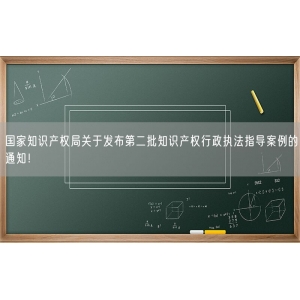 国家知识产权局关于发布第二批知识产权行政执法指导案例的通知！